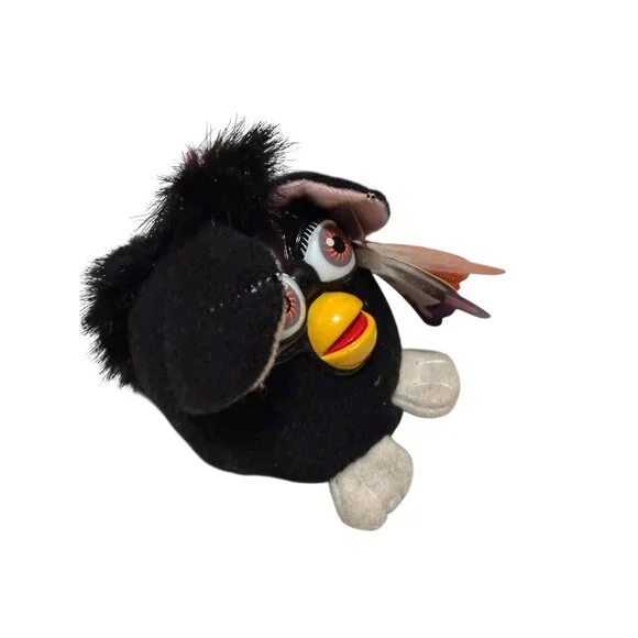 Vintage 1999 Tiger Electronics Talking Furby Mini Clip-on Keychain Black Works - Picture 5 of 6